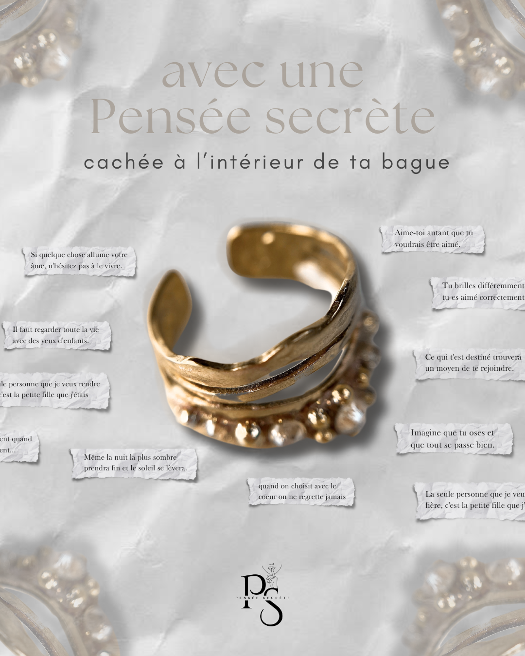 SinaÏ - Bague - Pensée secrète personnalisée