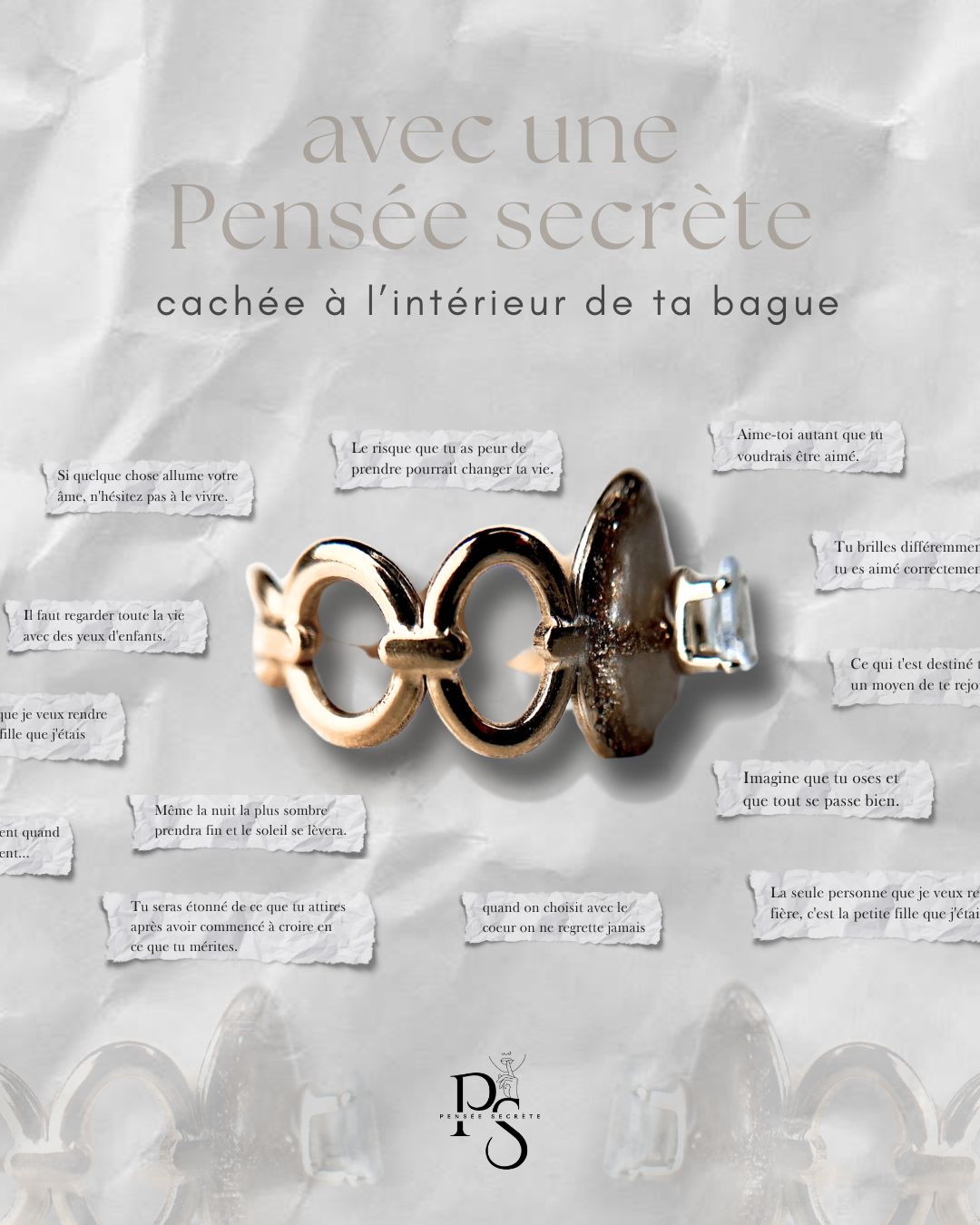 Essaouira - Bague - Pensée secrète personnalisée
