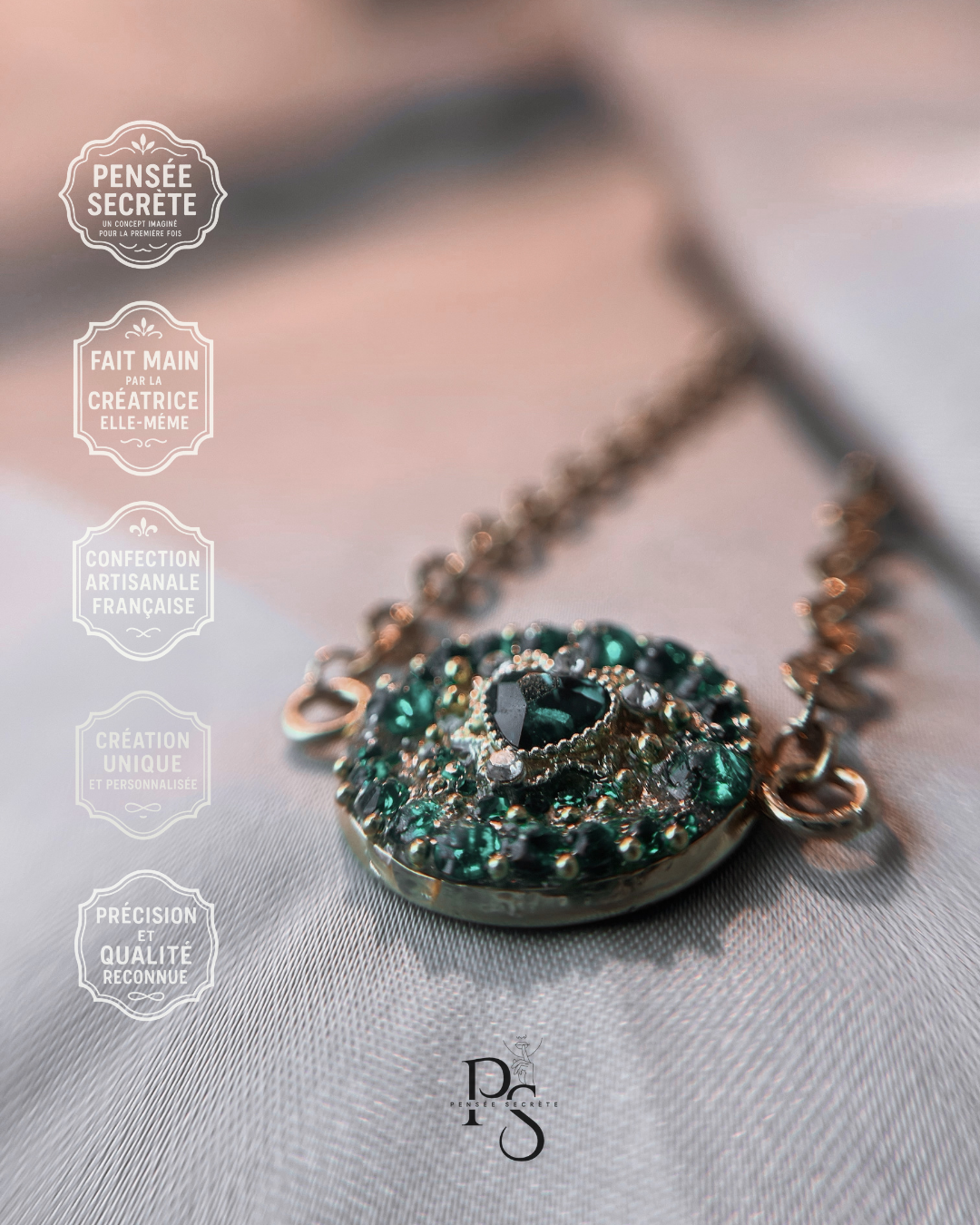 Esmeralda - Bracelet - pensée secrète personnalisée